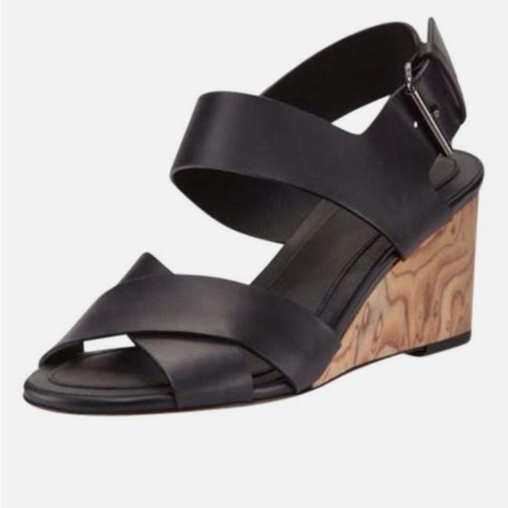 Vince Black Gwen wedge sandal 3 inches wedge size 8